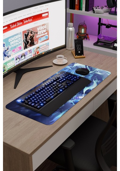 Flins Genshin Impact Anime Oyuncu V2 - 70x30 Xl Gaming Mouse Pad Fare Altlığı