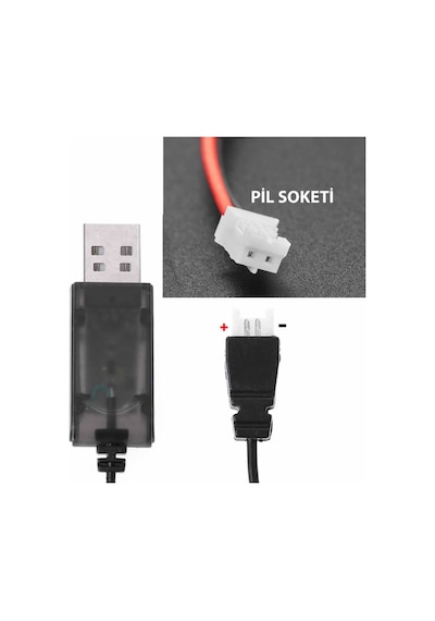 3.7v Lityum Pil Usb Şarj Kablosu Xh2.54 Soket Lipo Batarya Rc Quadcopter Drone Helikopter