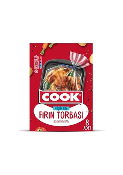 Cook Fırın Torbası, Standart Boy, 25 X 38 Cm, 8 Yaprak, Polyester Telli 0