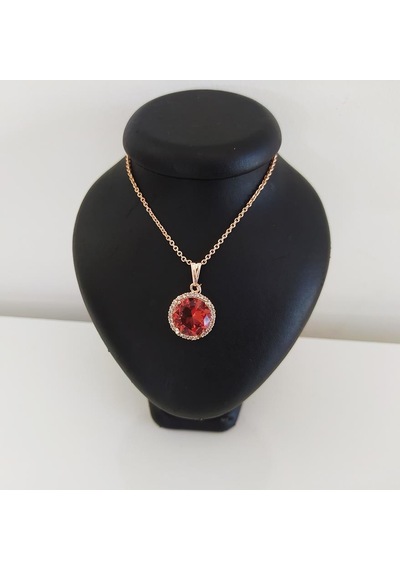 Sultanit (Zultanit) Rose Gold Renk Bukalemun Zirkon Doğal Taşlı K N11.39140 Mavi