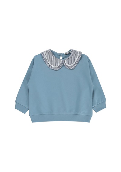 Civil Girls Civil Kız Çocuk Yakası Fırfırlı Sweatshirt 2 İp Uzun Kol Bebe Yaka Okul Kreş Ve Günlük Kullanım - Mavi İndigo Civil Girls Civil Kız Çocuk Yakası Fırfırlı Sweatshirt 2 İp Uzun Kol Bebe Yaka Okul Kreş Ve Günlük Kullanım - Mavi İndigo