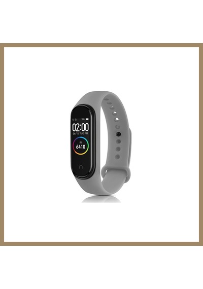 Kahveci.store Mi Band 7 Uyumlu Klasik Kordon - Açık Gri 22