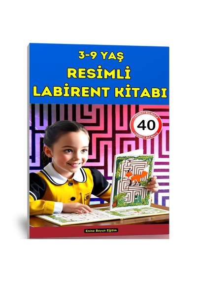 3-9 Yaş Resimli Labirent Kitabı 40 Seçilmiş Labirent