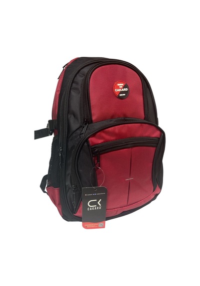 Cakard Su Geçirmez Kalın Ortopedik Çok Bölmeli Laptop Okul Gezi Seyahat Kamp Sırt Çantası Büyük 30x47cm Kırmızı
