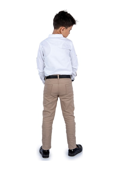 Mnk Baby & Kids Tarz Gömlek Gabardin Pantolon Erkek Çocuk Takım Mnk0422 Beyaz