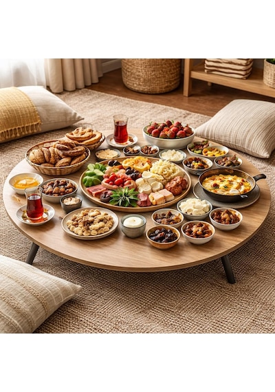 70 Cm Çap - Ahşap Kaplama Katlanabilir Yer Sofrası - Oyun Masası - 21 Cm Yükseklik Atlantik - Çam 70 Cm Çap - Ahşap Kaplama Katlanabilir Yer Sofrası - Oyun Masası - 21 Cm Yükseklik Atlantik - Çam