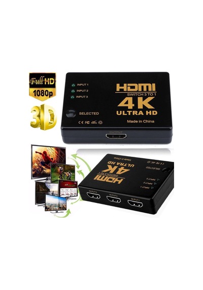 Hdmi Çoklayıcı 3 Port 4K Ultra Hd Hdmi Switch Splitter