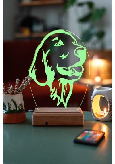 Özel Üretim Dil Çıkartan Köpek Hediyelik 3D Led Gece Lamba