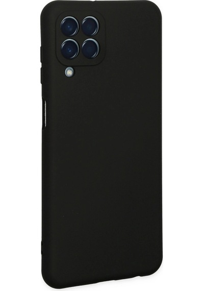 Samsung Galaxy M33 Kılıf Nano İçi Kadife Silikon - Siyah Düz Renkli