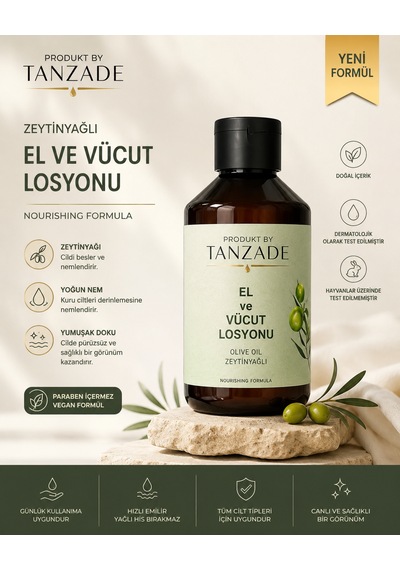 Produkt By Tanzade Zeytinyağlı El & Vücut Losyonu 250 Ml Yoğun Nemlendirici