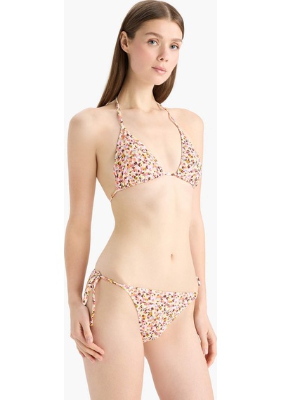 Defacto Regular Fit Çiçekli Bürümcük Bağcıklı Bikini Alt-fall İn Love E2577ax25smrd194 Kırmızı