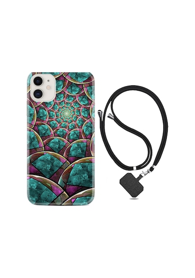 Apple Uyumlu iPhone 12 Mini Kılıf Boyun Askılı Circles 1828