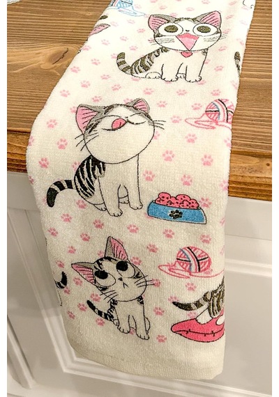 5'li Pamuklu Baskılı Havlu Seti 30x50 Cm El Yüz Mutfak Havlusu Yumuşak Desenli Su Emici Set 5 Li Set 1