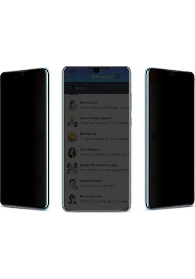Samsung Uyumlu A30 Hayalet Ekran Koruyucu Tam Kaplayan Gizli Privacy