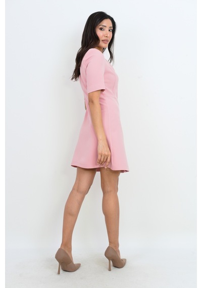 Dorne Moda Premium Gold Düğme Detaylı Mini Elbise - Düğün - Mezuniyet - Ofis Şıklığı Pembe Pembe Dorne Moda Premium Gold Düğme Detaylı Mini Elbise - Düğün - Mezuniyet - Ofis Şıklığı Pembe Pembe