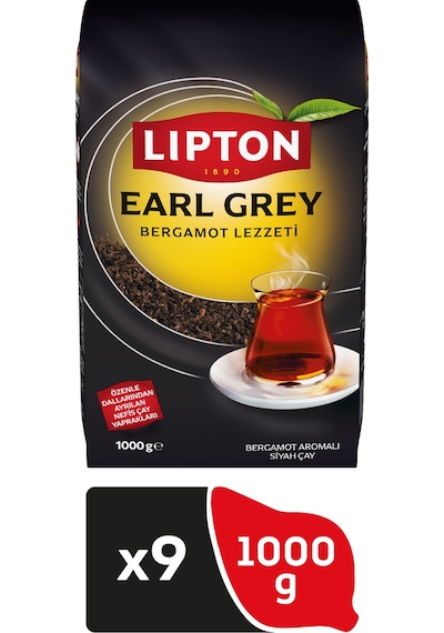 Lipton Earl Grey Bergamot Aromalı Siyah Dökme Çay 9 x 1 KG