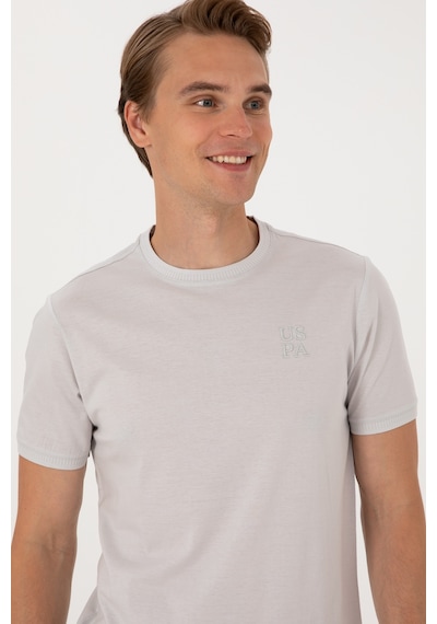 U.S. Polo Assn. Erkek Regular Fit Açık Gri Bisiklet Yaka Tişört 50300815-VR001