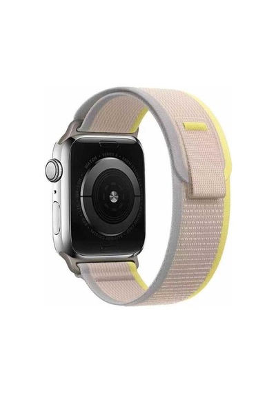 Apple Uyumlu  Watch  42mm Renkli Krd-77 Örgülü Hasır Tokalı Kordon