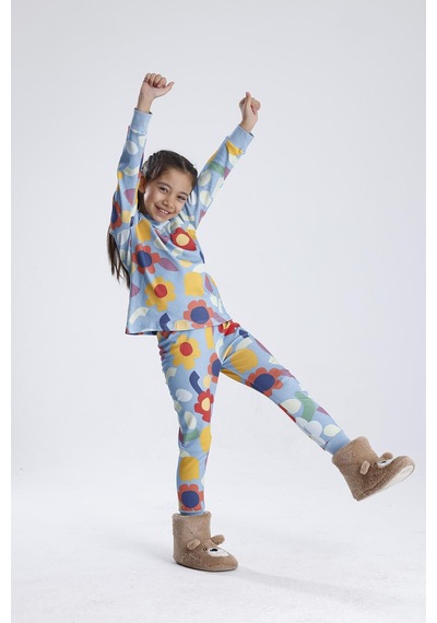 Kız Pijama Takımı Mavi