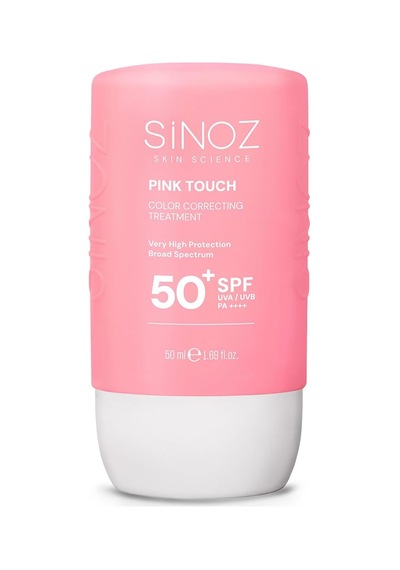 Ayrex Sinoz Pink Touch Anında Ton Eşitleyici Leke Karşıtı Spf50+ Pembe Sıvı Yüz Güneş Kremi Pa++++ 50ml