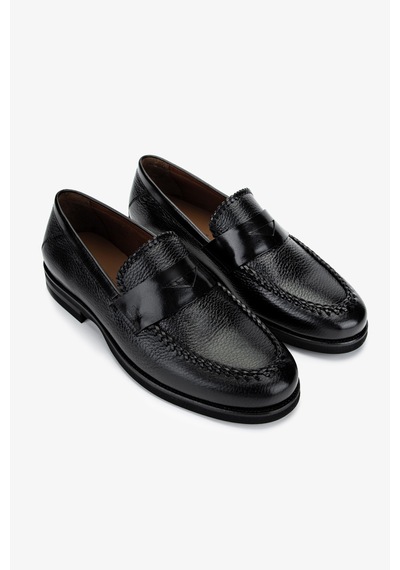 Valmenti Erkek Hakiki Deri Siyah Loafer Ayakkabı 477 Val-72403 Erk Ayk Y25 Sıyah Gyk Siyah