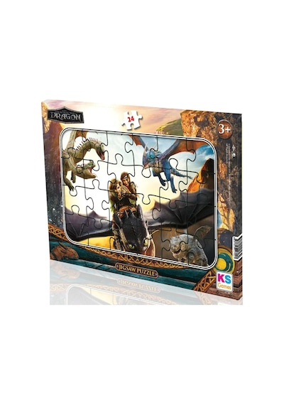 Ks Games Erkek Çocuk 24 Parça How To Train Your Dragon Çerçeveli Puzzle - Hd704-1 - 3 Yaş Üzeri