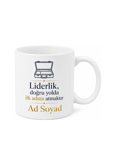 Müdüre Özel İsim Baskılı Kupa Bardak Hediye Müdür Günü Porselen Kupa Beyaz / Çok Renkli