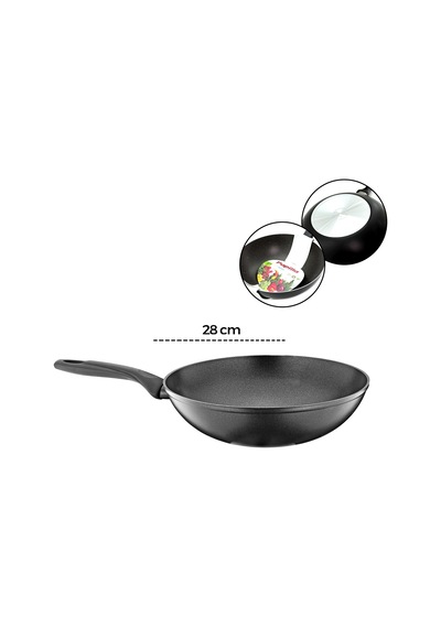 28 Cm Granit Şef Tava Çok Renkli
