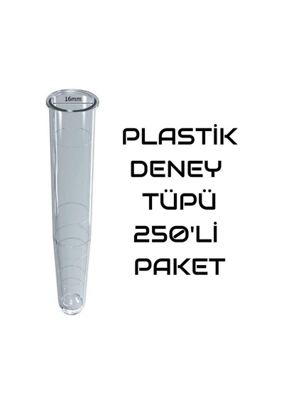 Plastik Deney Tüpü 250li Paket