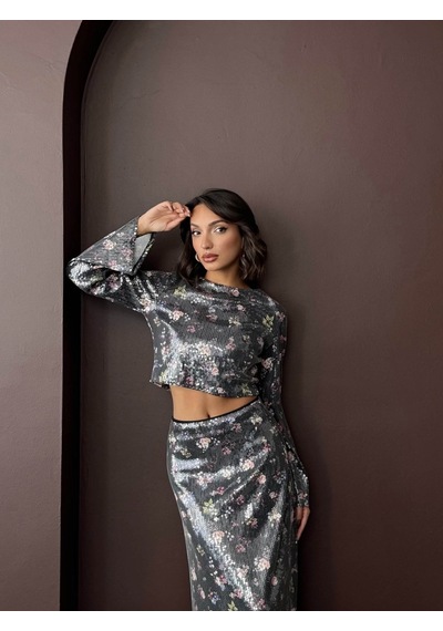 Verymoda Çiçek Baskılı Pullu Bluz F2016 F2016 Çiçek Dsn Pullu