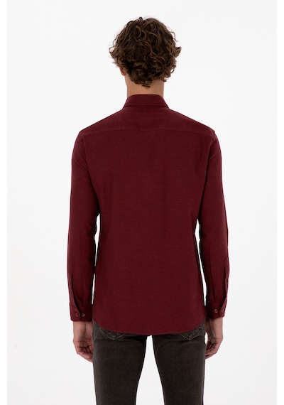 U.s. Polo Assn. Erkek Bordo Gömlek Basic 50316721-vr014 Bordo