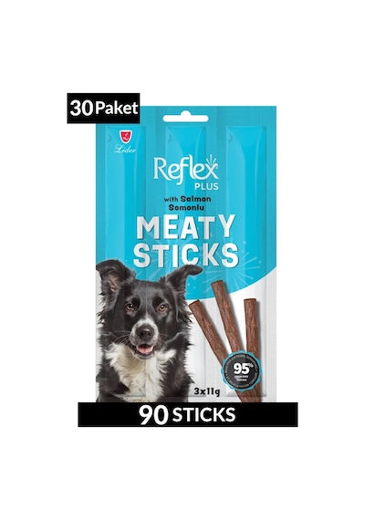 Meaty Sticks Somonlu Köpek Ödül Çubuğu 3x11gr Otuzlu Paket