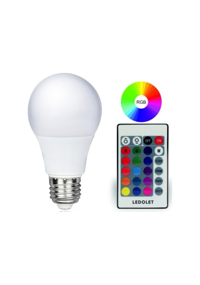 Rgb Led Ampül 220v 9w E27 Kumandalı Ledolet Diğer