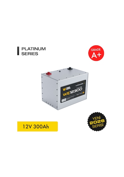 Werer Energy 12V 300Ah LiFePO4 Platinum Series Bluetooth'lu Lityum Demir Fosfat Akü