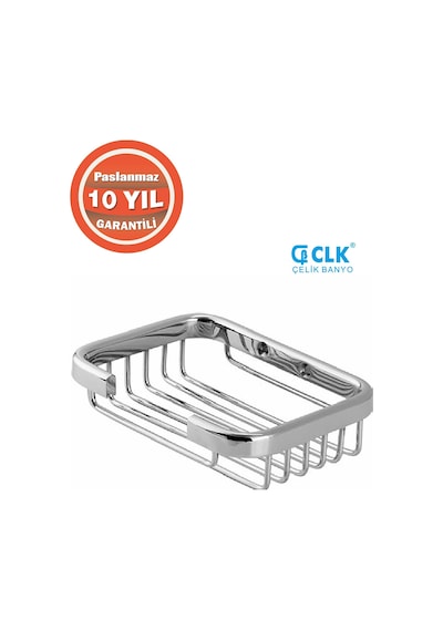 Çelik Banyo Paslanmaz Pirinç Kutup 8x12 Cm Montajlı Sabunluk Krom