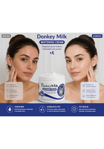 Roble Donkey Milk Eşek Sütü Özlü Nemlendirici Yüz Ve Vücut Bakım Kremi 115 Gr