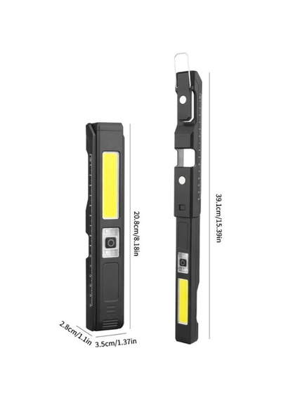 Gold Silver Gs-2070 30w Şarjlı Mıknatıslı Katlanabilir Led Çalışma Lambası - Oto Tamir Ve Kamp Feneri Siyah