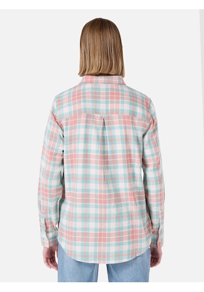 Colin's Colins Regular Fit Shirt Neck Ekoseli Kadın Yeşil Uzun Kol Gömlek Cl1067154 Q1.v1 Mgr Mint Yeşili