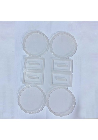 Epoksi Silikon Kalıp Tırtıklı Kenar Ayaklı Magnet Kalıbı 7 Cm 4 Lü