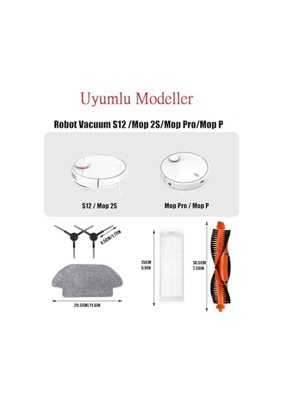 Mi Robot Vacuum Mop Pro Styj02ym -vacuum Mop P Xmstjqr2s / Viomi Se Viomi V2 V2 Pro V3 İle Uyumlu Fırça,hepa Filtre Genel Mi Robot Vacuum Mop Pro Styj02ym -vacuum Mop P Xmstjqr2s / Viomi Se Viomi V2 V2 Pro V3 İle Uyumlu Fırça,hepa Filtre Genel