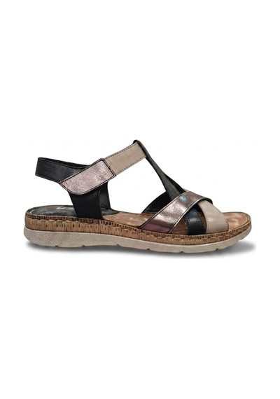 Siyah Multi Kadın Hakiki Deri Sandalet 213.s-553-1545