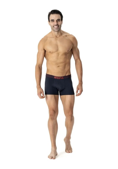 U.S. Polo Assn. U.s Polo Assn. 80521 Erkek Pamuklu 3'lü Boxer-bordo&lacivert&antrasit Bordo