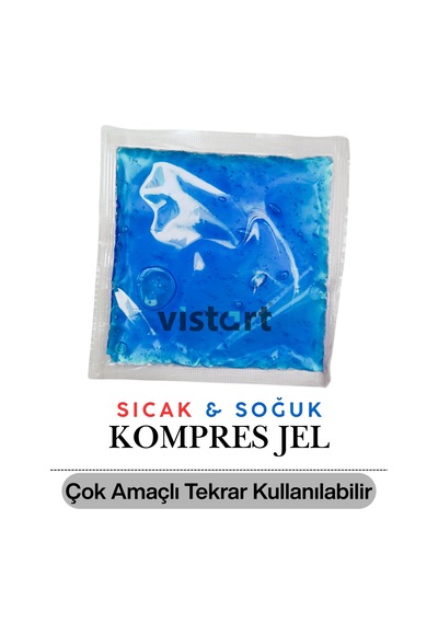 Vistart Soğuk Kompres Buz Jeli Cold Packsporcu Buz Torbası Şişlik Giderici 13x13cm 20 Adet