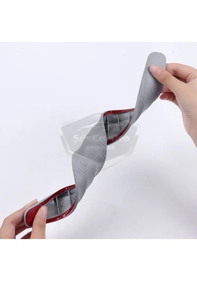 5d Esnek Tampon Koruma Bandı Tampon Koruyucu Şerit Yumuşak Bant 2 Li Paket Gri Karbon 00 Şüscaroto Aksesuar