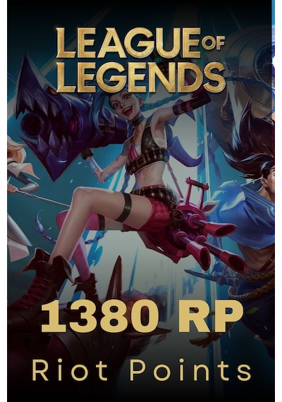 League Of Legends 1380 Rp Riot Points