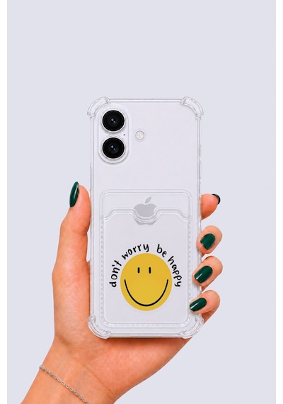 Apple iPhone Uyumlu 17 Kartlıklı Gülücük Desenli Kılıf
