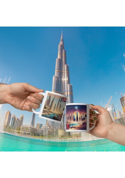 Dubai Kupa Bardak 2 Adet Seyahat Hatıra Dubai Mug