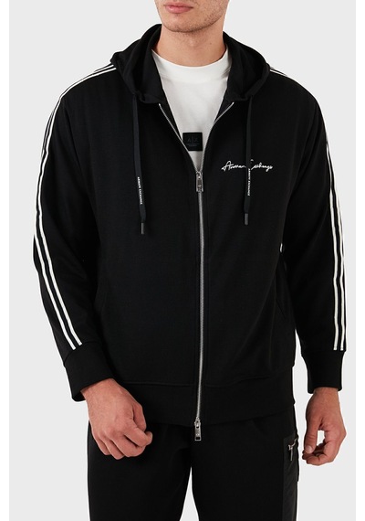 Armani Exchange Erkek Kapüşonlu Sweatshirt - Siyah Black