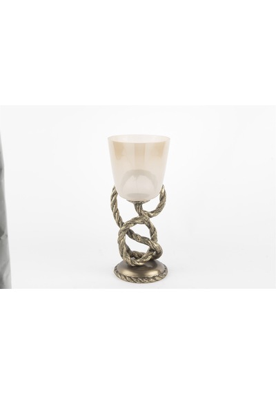 Mikasa Moor Bronz Halat Ayaklı Dekoratif Mumluk 30x13 Cm Sarı