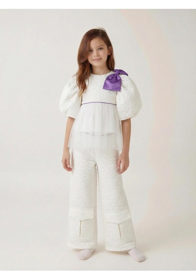 Xo Kids Kız Çocuk Alt Üst Takım 6-14 Yaş 5004 Beyaz